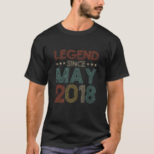 Kids Born In May 2018 Legend Since 4 Yr Old 4Th Bi T-Shirt