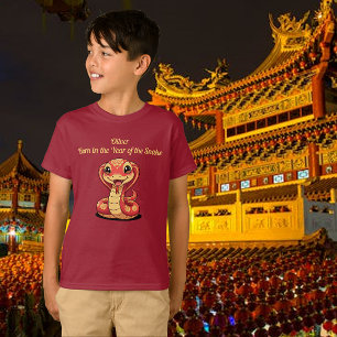Kids Born in the Year of the Snake Cute Snake T-Shirt