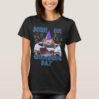 Kids Born On Groundhog Day Birthday Shirt Kids Cut
