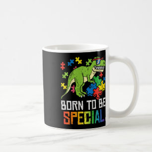 Kids Born Special Trex Puzzle Dino Boys Autism Awa Coffee Mug