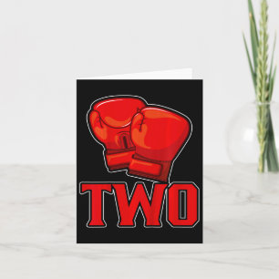 Kids Boxing 2nd Birthday Two Years Old Birthday Pa Card