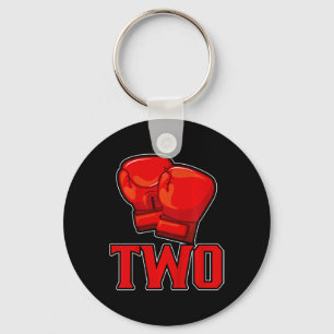 Kids Boxing 2nd Birthday Two Years Old Birthday Pa Key Ring