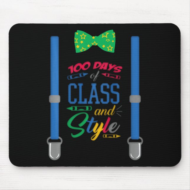 Kids Boys 100 Days of School - 100 Days of Class a Mouse Pad (Front)