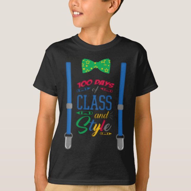 Kids Boys 100 Days of School - 100 Days of Class a T-Shirt (Front)