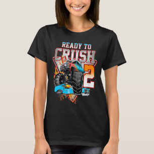 Kids Boys 2nd Birthday Monster Truck Birthday 2 y T-Shirt