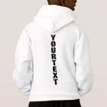 Kids Boys Back Side Printed White Custom Template<br><div class="desc">Custom Add Logo Image Photo Text Template Kids Modern Elegant Black & White Back Side Print Basic Hooded Sweatshirt / Pullover / Hoodie.</div>