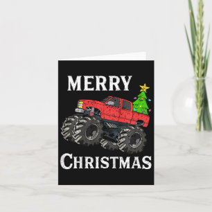 Kids Boys Christmas Monster Truck Kids Merry Chris Card