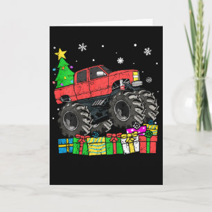 Kids Boys Christmas Monster Truck Kids Merry Chris Card