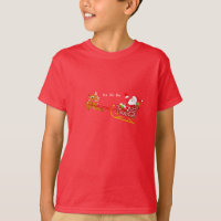 Kid's Boy's Christmas Shirt-Santa & Rudolph