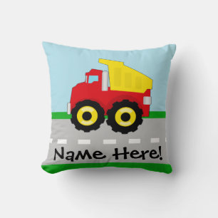 Kids Boys Construction Dumptruck Cushion