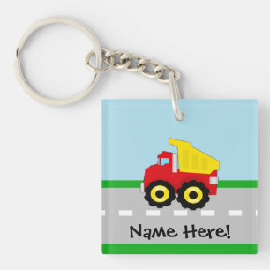 Kids Boys Construction Dumptruck Key Ring