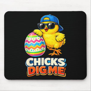 Kids Boys Easter Cute Chicks Dig Me Easter Kids Bo Mouse Pad