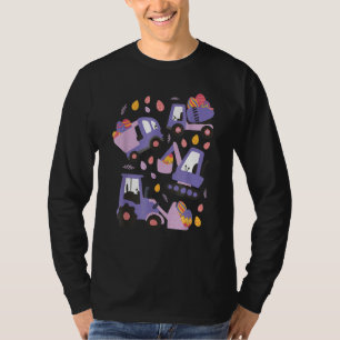 Kids Boys Easter Eggs Crane Truck Construction Tod T-Shirt