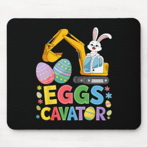 Kids Boys Eggscavator Easter Egg Hunt Construction Mouse Pad