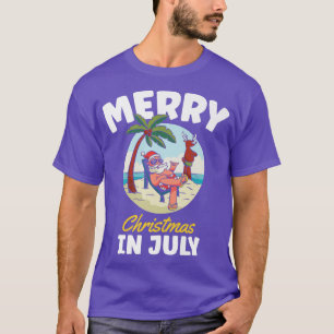 Kids Boys Girl Xmas Mens Beach Santa Merry Christm T-Shirt
