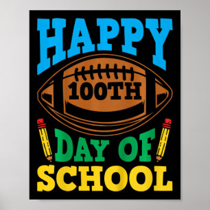 Kids Boys Girls 100 Days Of School Happy 100th Day Poster