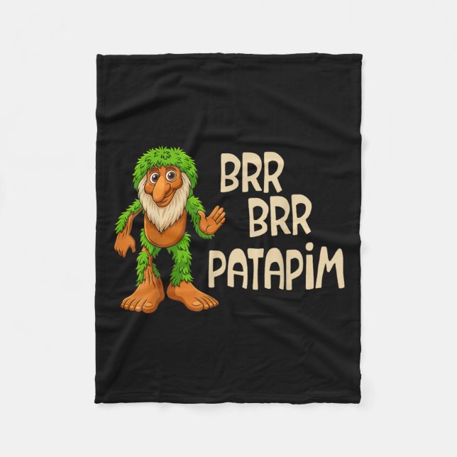 Kids Boys Girls Meme Italian Brainrot Brr Brr Pata Fleece Blanket (Front)