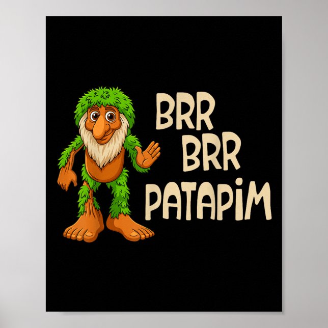 Kids Boys Girls Meme Italian Brainrot Brr Brr Pata Poster (Front)