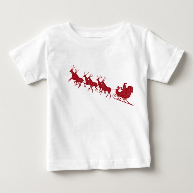 Kids Boys Girls Unisex Christmas Santa Tshirt Top (Front)
