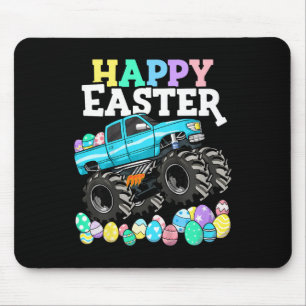 Kids Boys Happy Easter Monster Truck Easter Eggs T Mouse Pad