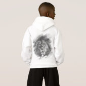 Kids Boys Hoodie Back Print Animal Lion Face (Back Full)