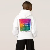 Kids Boys Hoodie Back Side Print Your Text Photo (Back Full)