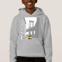 Kids Boys Hoodie New York Nyc Yellow Taxi Brooklyn