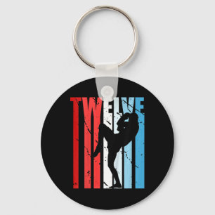 Kids Boys Kickboxing 12th Birthday Kickboxer Cool Key Ring