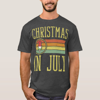 Kids Boys Retro Xmas Ice Tree Light Beach Christma T-Shirt