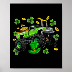 Kids Boys St Patricks Day Toddler Lucky Monster Tr Poster