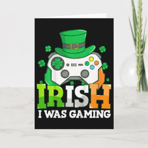 Kids Boys St Patricks Day Video Game Irish I Was G Card