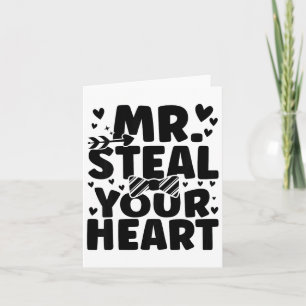 Kids Boys Valentine Shirt Mr Steal Your Heart For  Card
