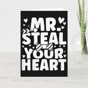 Kids Boys Valentine Shirt Mr Steal Your Heart For Card