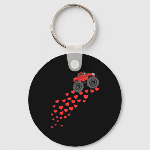 Kids Boys Valentines Day Monster Truck Hearts Todd Key Ring