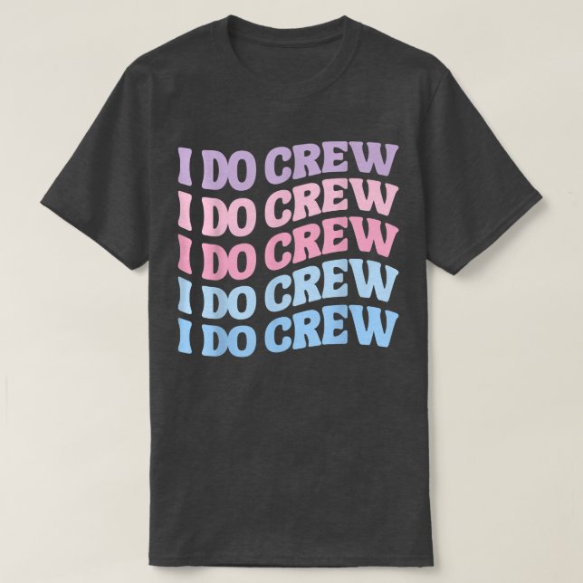 Kids Bride I Do Crew Retro Bachelorette Party Brid T-Shirt (Design Front)
