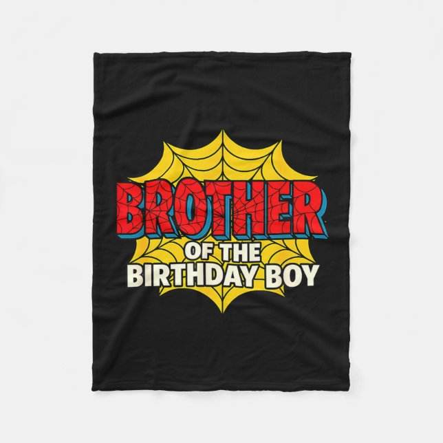 Kids Brother Of The Birthday Boy Sder Theme Party  Fleece Blanket (Front)