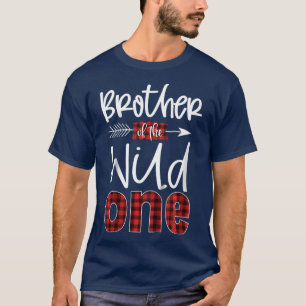 Kids Brother of the Wild One Plaid Lumberjack T-Shirt