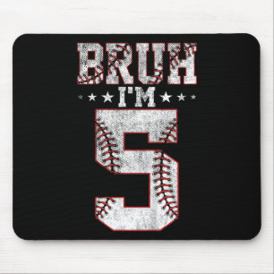 Kids Bruh 5th Birthday Bysebyll Bruh I'm 5 Year Ol Mouse Pad