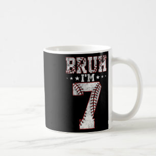 Kids Bruh 7th Birthday Bysebyll Bruh I'm 7 Year Ol Coffee Mug