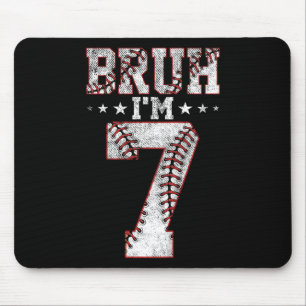 Kids Bruh 7th Birthday Bysebyll Bruh I'm 7 Year Ol Mouse Pad