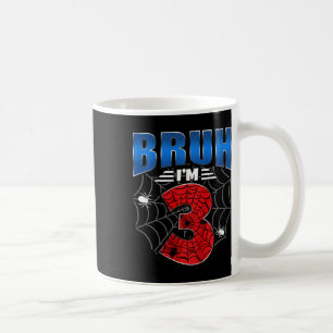 Kids Bruh I'm 3 Year Old Three Funny 3rd Birthday Coffee Mug