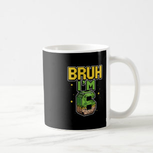 Kids Bruh It' S My Birthday Boys Kids Funny Pixel  Coffee Mug