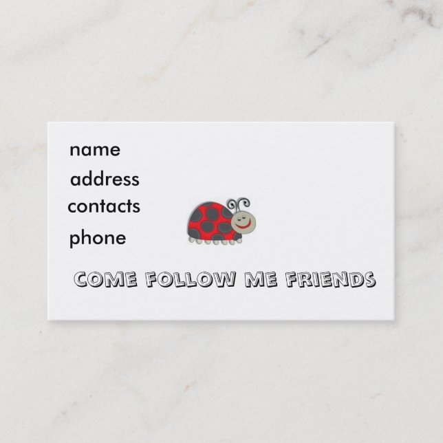 kids bug profile card ... (Front)