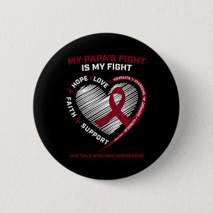 Kids Burgundy Blood Cancer Papa Multiple Myeloma A 6 Cm Round Badge