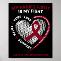 Kids Burgundy Blood Cancer Papa Multiple Myeloma A