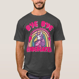 Kids Bye By Kindergarten Hello First Grade Rainbow T-Shirt