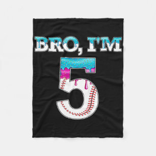 Kids Bysebyll Drip Bro I'm 5 Years Old 5th Birthda Fleece Blanket