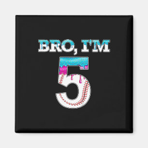 Kids Bysebyll Drip Bro I'm 5 Years Old 5th Birthda Magnet