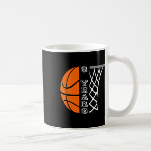 Kids Bysketbyll Birthday For Boys 8 Years Old Gift Coffee Mug