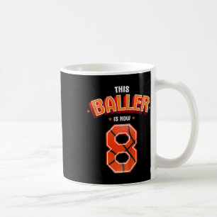 Kids Bysketbyll Boys 8th Birthday This Byller Is N Coffee Mug